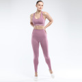 Sports tights women's fitness yoga bra + pants suit seamless yoga suit